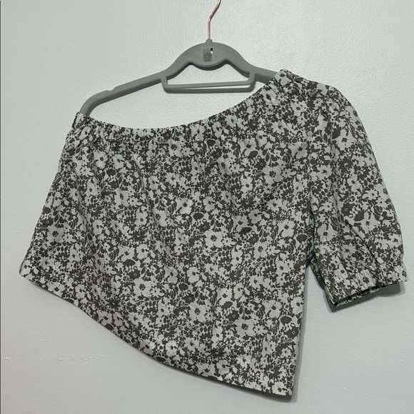 Rails Jayla One Shoulder Floral Print Top Taupe Cafe Floral - Picture 7 of 10